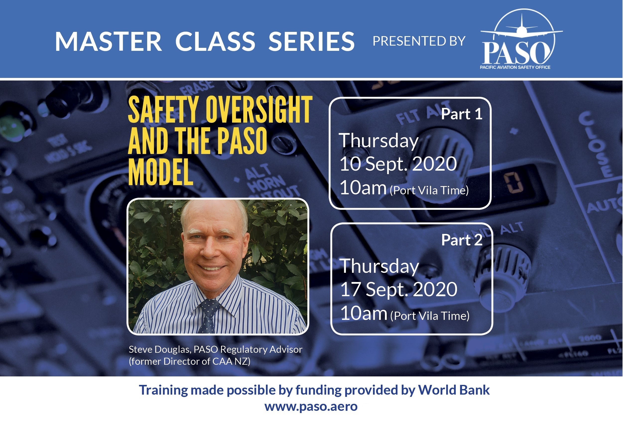The PASO Master Class Series provides virtual technical training opportunities for Member States