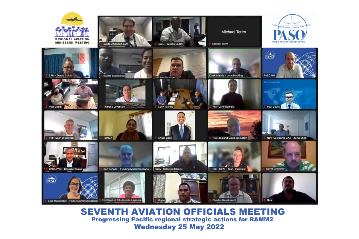 Pacific aviation officials are progressing regional strategic actions ahead of the second Regional Aviation Ministers Meeting (RAMM2) in June 2022. Credit: paso.aero