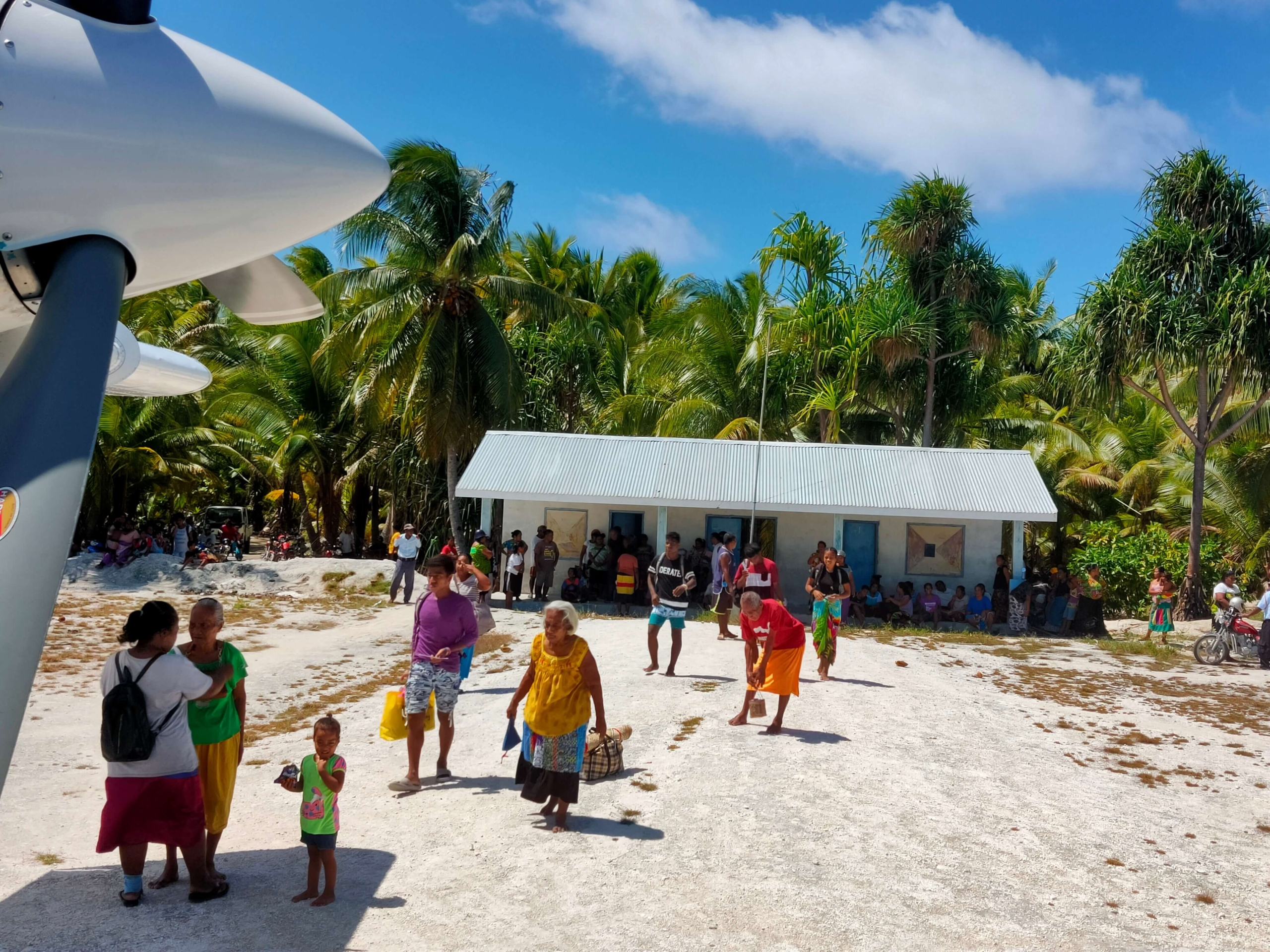 Pacific aviation scene from Beru Island, Kiribati. Credit: Salote Mataitini